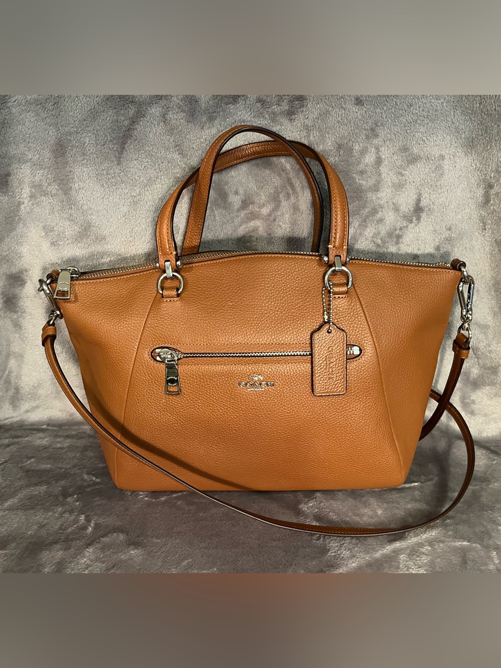 Coach Prairie Satchel - Saddle Tan / Camel 
Correction - Silver Hardware